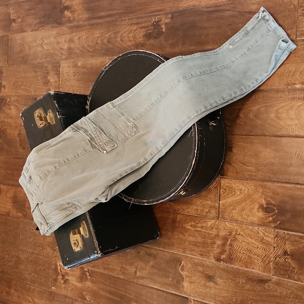 White House Black Market Light Gray Cargo Skinny Pants